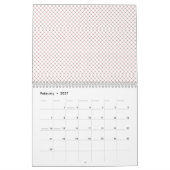 Feines, mehrfach wiederholtes, rautenförmiges Masc Kalender (Feb 2027)