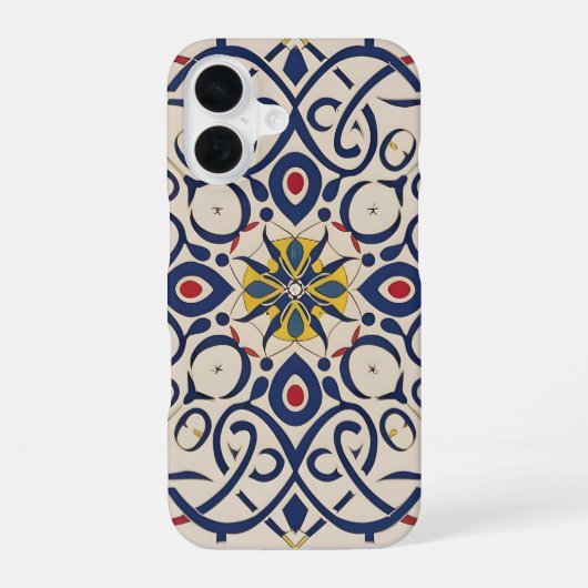 feines Mosaik, Mandala Pattern iPhone 16 Hülle (Rückseite)