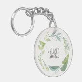 Feines Pflanzen-Lächeln der Kraut-II | Schlüsselanhänger (Vorderseite links)