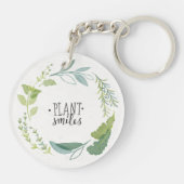 Feines Pflanzen-Lächeln der Kraut-II | Schlüsselanhänger (Rückseite)
