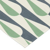 Feines Retrowasser wird grün und grau abgesetzt Großer Tischläufer (Ecke)