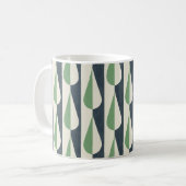 Feines Retrowasser wird grün und grau abgesetzt Kaffeetasse (Vorderseite Links)