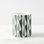 Feines Retrowasser wird grün und grau abgesetzt Kaffeetasse (Mittel)