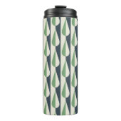 Feines Retrowasser wird grün und grau abgesetzt Thermosbecher (Vorderseite)