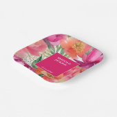 Feines rosa orangefarbenes Hochzeitsgeschirr Pappteller (Gewinkelt)