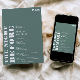 Feines schlichtes Salbeigrün Hochzeitsessen Probe Einladung