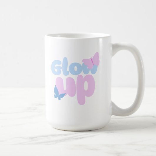 Feines Schmetterlingsästhetisches Design aufleucht Kaffeetasse (Rechts)