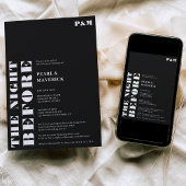 Feines Schwarz-Probe-Dinner Einladung