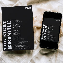 Feines Schwarz-Probe-Dinner Einladung