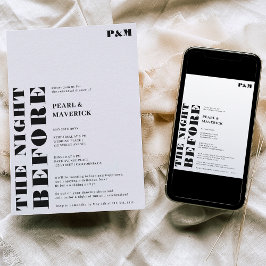 Feines Schwarz-weißes Hochzeitsessen Probe Einladung