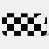 Feines schwarz-weißes Prüfmuster Case-Mate iPhone Hülle (Rückseite (Horizontal))