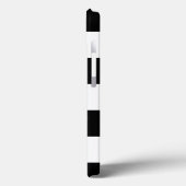 Feines schwarz-weißes Prüfmuster Case-Mate iPhone Hülle (Rückseite / Links)