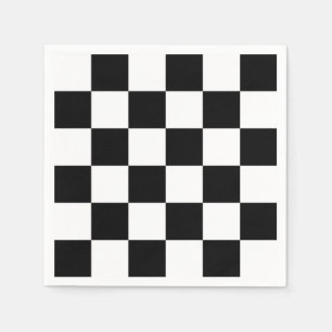Feines schwarz-weißes Prüfmuster Serviette