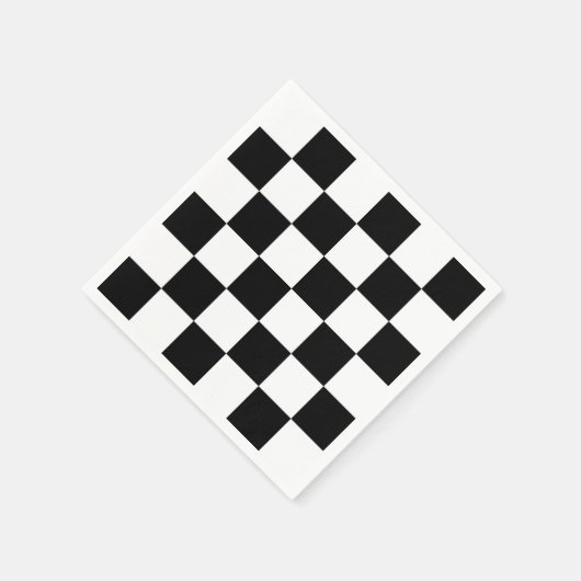 Feines schwarz-weißes Prüfmuster Serviette (Ecke)