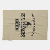 Feines Sprichwort zum Trinken und Eisangeln Geschirrtuch (Horizontal)