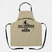 Feines Sprichwort zum Trinken und Eisangeln Schürze (Vorderseite)