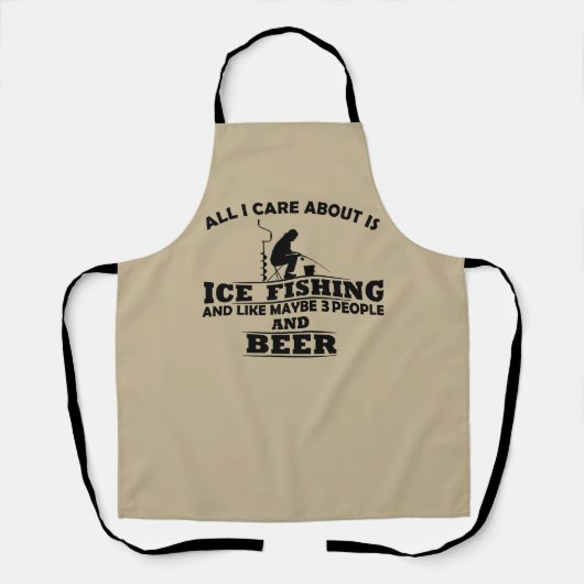 Feines Sprichwort zum Trinken und Eisangeln Schürze (Vorderseite)