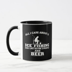 Feines Sprichwort zum Trinken und Eisangeln Tasse