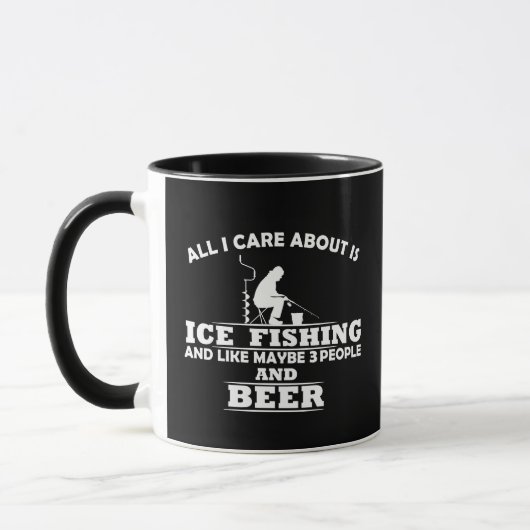 Feines Sprichwort zum Trinken und Eisangeln Tasse (Links)