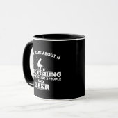 Feines Sprichwort zum Trinken und Eisangeln Tasse (Vorderseite Links)