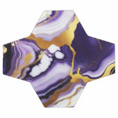 Feines trendy lila-gelbes Gold-Imitat-Marmor Fußball (Flach)