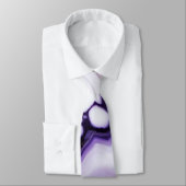 Feines trendy lila-gelbes Gold-Imitat-Marmor Krawatte (Gebunden)