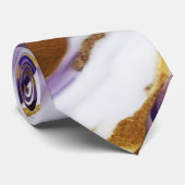 Feines trendy lila-gelbes Gold-Imitat-Marmor Krawatte (Gerollt)