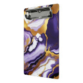 Feines trendy lila-gelbes Gold-Imitat-Marmor Mini Klemmbrett (Gewinkelt2)