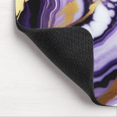 Feines trendy lila-gelbes Gold-Imitat-Marmor Mousepad (Ecke)