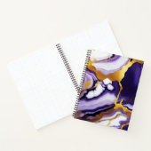 Feines trendy lila-gelbes Gold-Imitat-Marmor Notizblock (Innenseite)