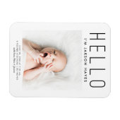 Feines und einfaches HELLO-Foto Magnet (Horizontal)