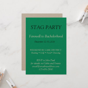 Feines und stilvolles STAG-PARTY Einladung