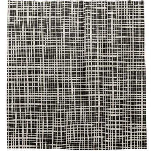 Feines Weave Mitte des 20. Jahrhunderts Modernes M Duschvorhang (Vorderseite)