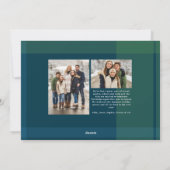 Feines Weihnachten kariertes, schmales Foto (Rückseite)