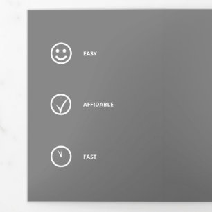 Feinfarbige, flache Streifen Dreifach Gefaltete Karte