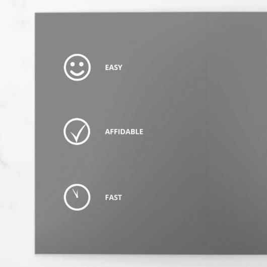 Feinfarbige, flache Streifen Dreifach Gefaltete Karte (Klappe)