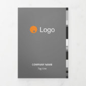 Feinfarbige, flache Streifen Dreifach Gefaltete Karte (Cover)