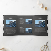 Feinfarbige, flache Streifen Dreifach Gefaltete Karte (Innenseite)