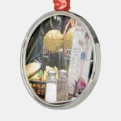 Feinfärbung Silbernes Ornament (Links)