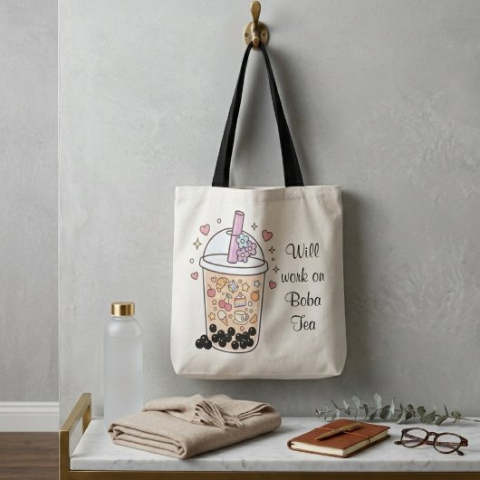 Feinheit Anmut Blick Bubble Tea Stil benutzerdefin Tasche