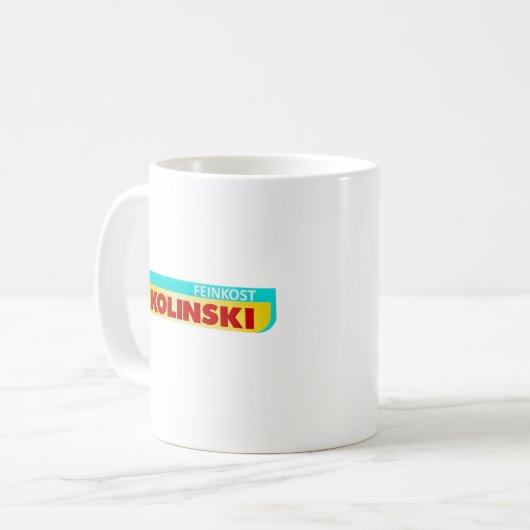 feinkost kolinski merch kaffeetasse (Vorderseite Links)