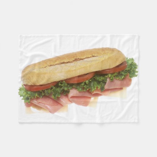 Feinkostgeschäft-Sandwich Fleecedecke (Vorderseite (Horizontal))