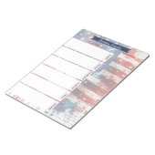 Feinkostplaner & Einkaufsliste Patriotische Wasser Notizblock (angewinkelt)