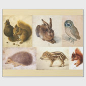 FEINKUNSTSAMMLUNG / Tierzeichnungen Geschenkpapier (Flach)