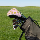 Feinschmecker aus Gelb und Rosa Hipster Golf Headcover (In SItu)