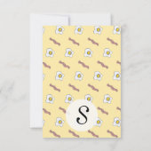 Feinschmecker Bacon Breakfast Funny Pattern Einladung (Rückseite)