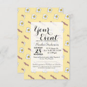 Feinschmecker Bacon Breakfast Funny Pattern Einladung (Vorne/Hinten)