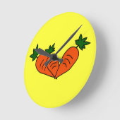 Feinschmecker Carrot Clock Runde Wanduhr (Winkel)