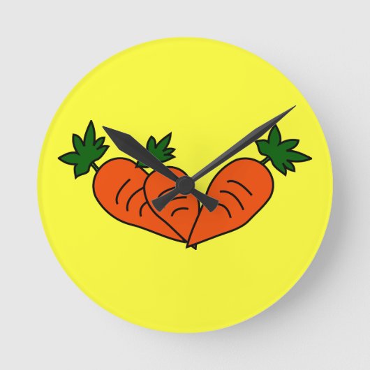 Feinschmecker Carrot Clock Runde Wanduhr (Vorderseite)