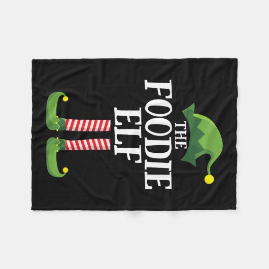Feinschmecker Elf Matching Familiengruppe Weihnach Fleecedecke (Vorderseite (Horizontal))